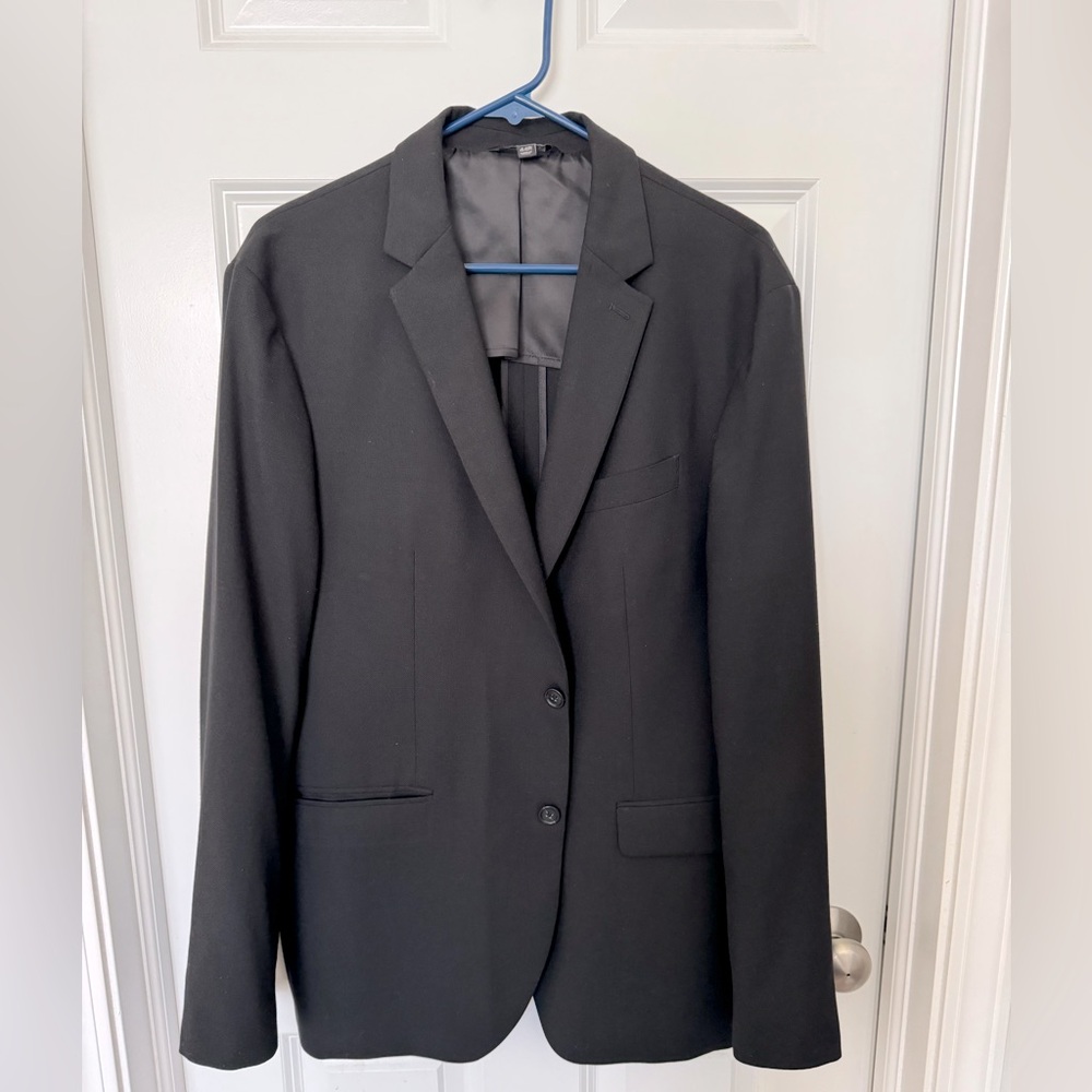 Banana Republic Slim Smart Weight Performance Suit (44R Jkt, 34x32 Pants), Black